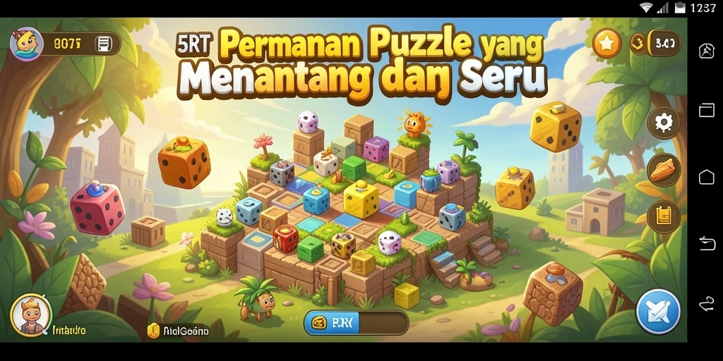 Tampilan gameplay Puzzle yang menyenangkan di 5RT.