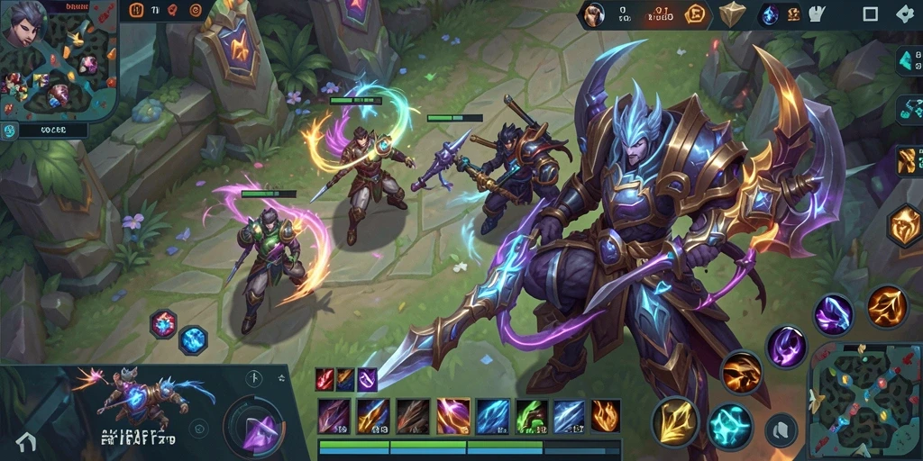 Tampilan gameplay seru di AKURAT79 dengan aksi MOBA yang menegangkan.