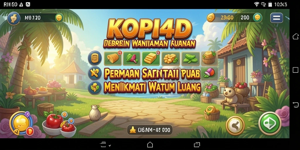 Tampilan layar gameplay menampilkan tantangan seru di KOPI4D.
