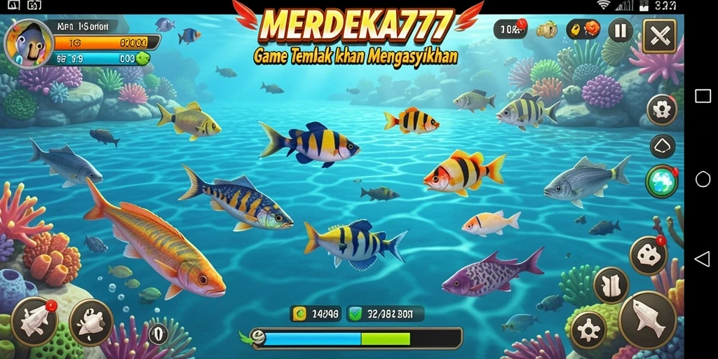 Tampilan gameplay MERDEKA777 yang mendebarkan dan penuh warna.
