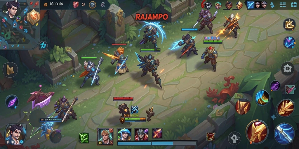 Tampilan gameplay seru RAJAMPO yang penuh strategi.