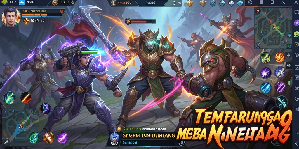 Screenshot gameplay TEMPUR99 yang menggambarkan pertarungan seru.